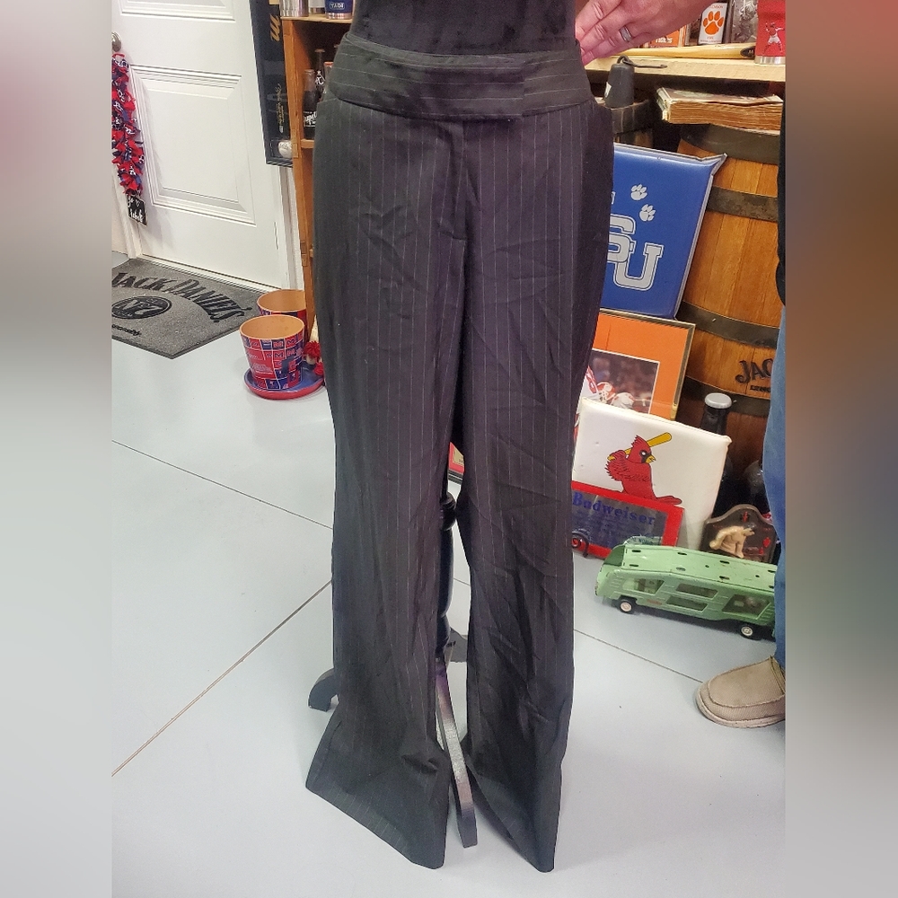 Lane Bryant size 18 black pinstriped dress pants. GUC